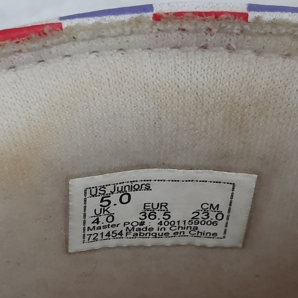 Vans La Costa Rainbow Checkerboard Slides Size 5 Youth Unisex Kids - Picture 8 of 10